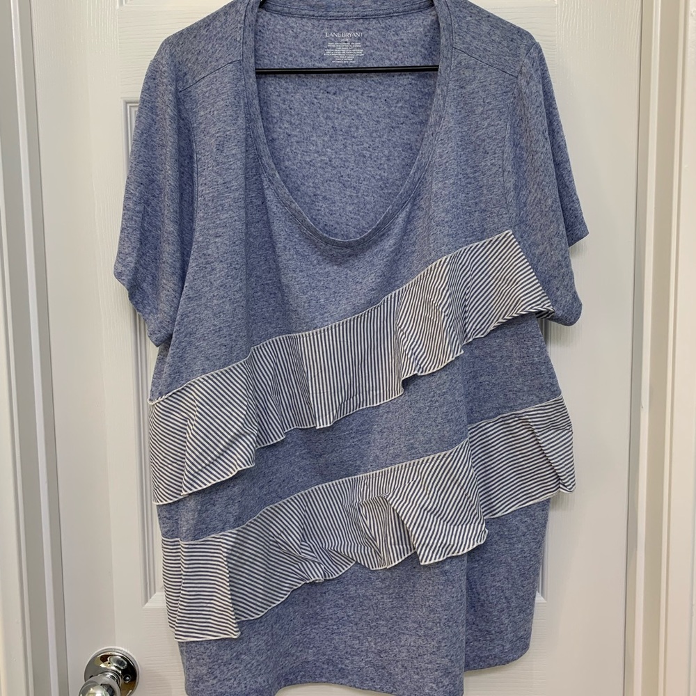 Fun Blue Ruffle Shirt